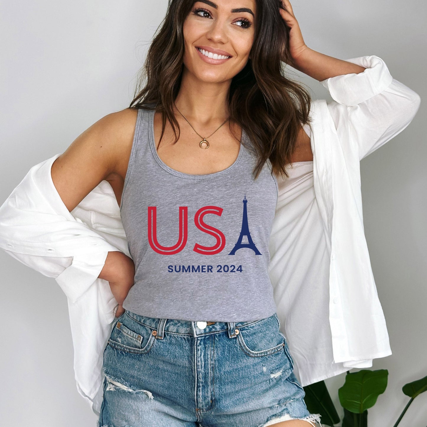 USA Eiffel Tower | Racerback Tank