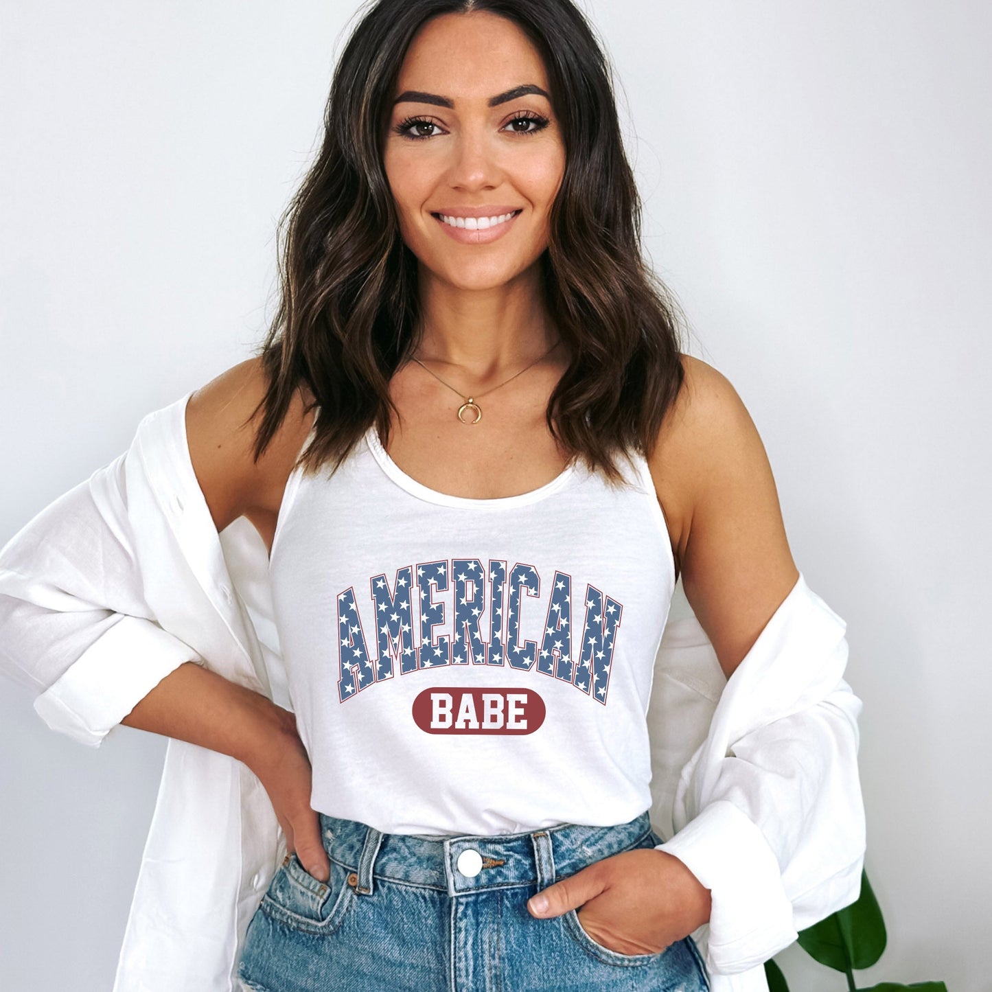 Varsity American Babe | Racerback Tank