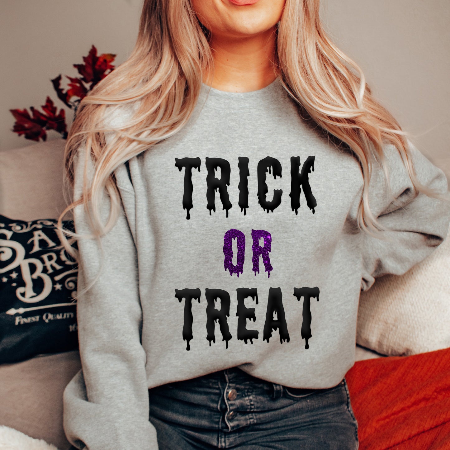 Trick Or Treat Puff Print | Sweatshirt