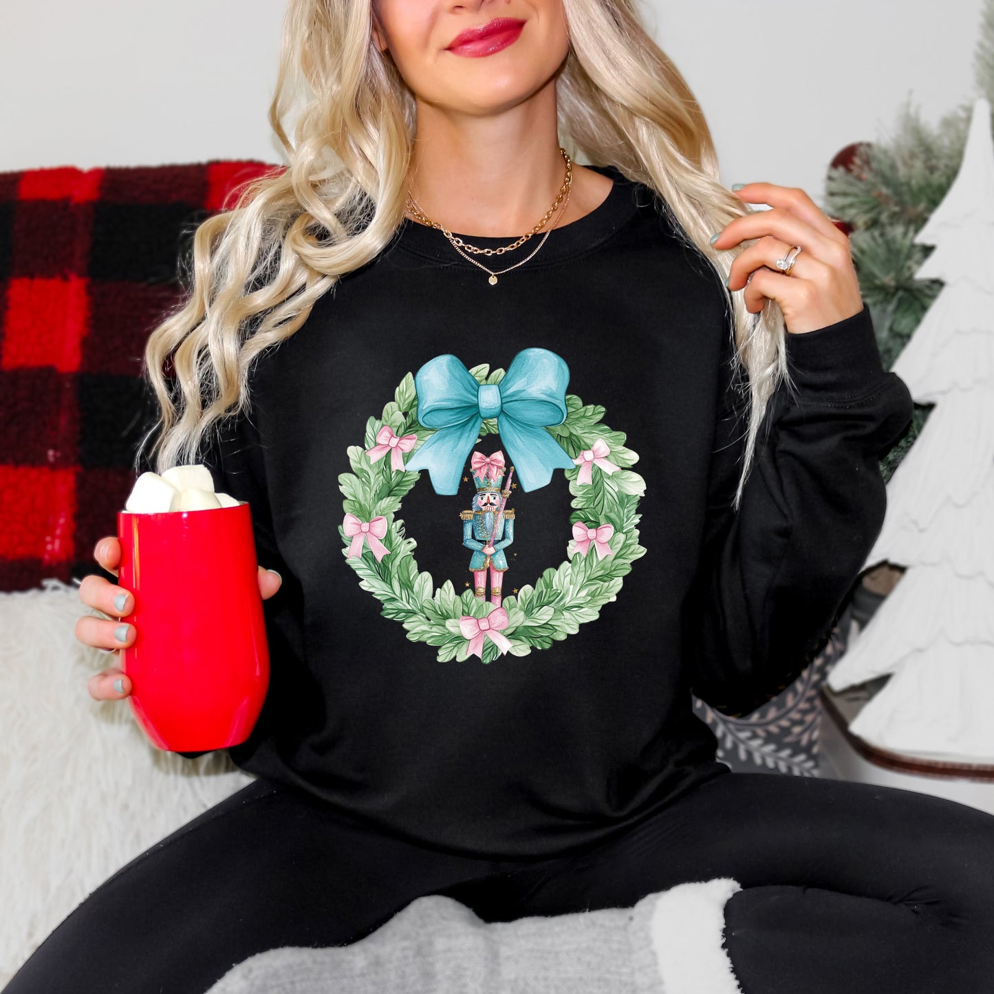 Nutcracker Wreath Coquette | Sweatshirt