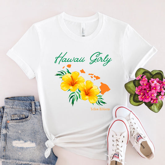 Hawaii Girly Flower | Short Sleeve Graphic Tee