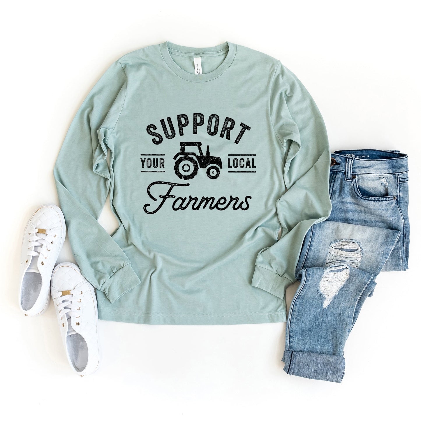 Support Your Local Farmers | Long Sleeve Crew Neck