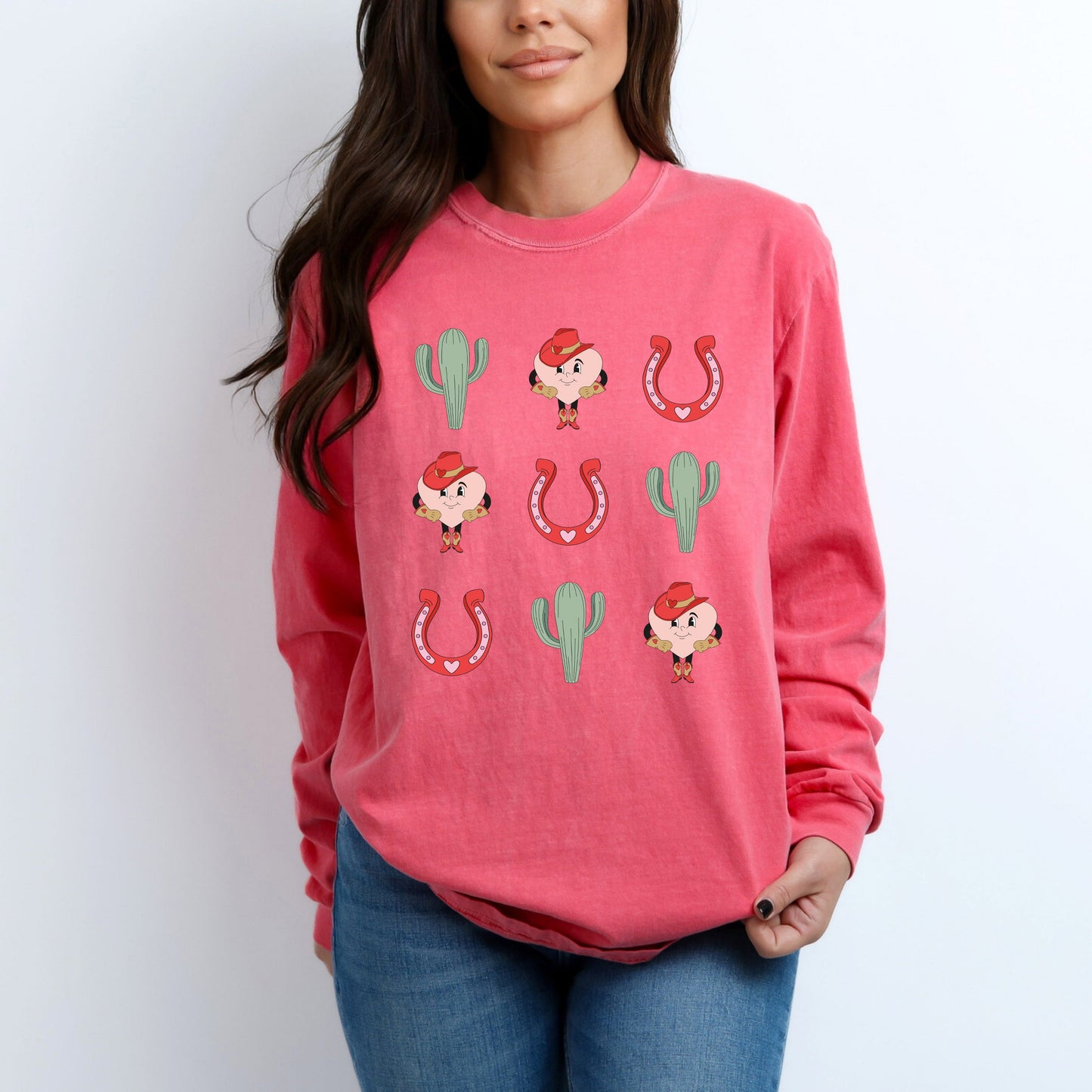 Western Valentine Chart | Garment Dyed Long Sleeve