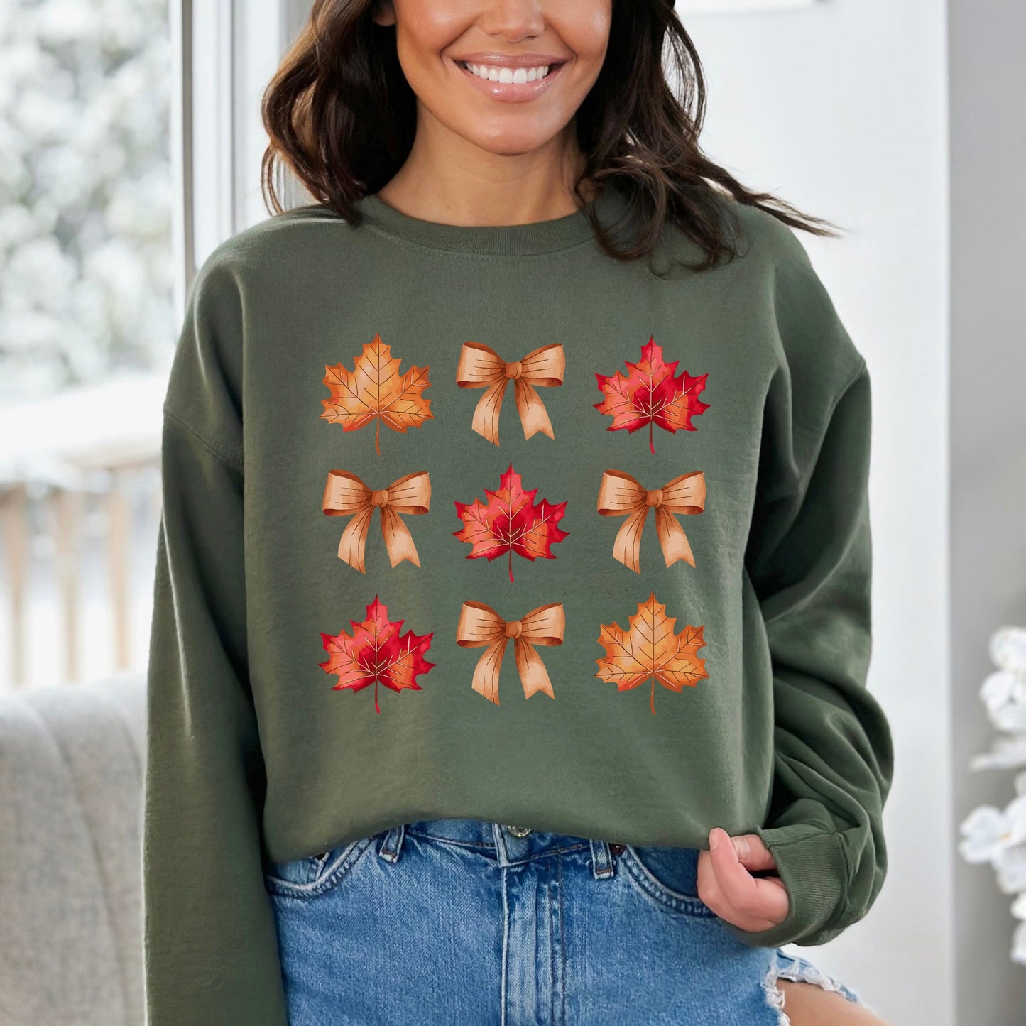 Coquette Fall Leaf Chart | Sweatshirt