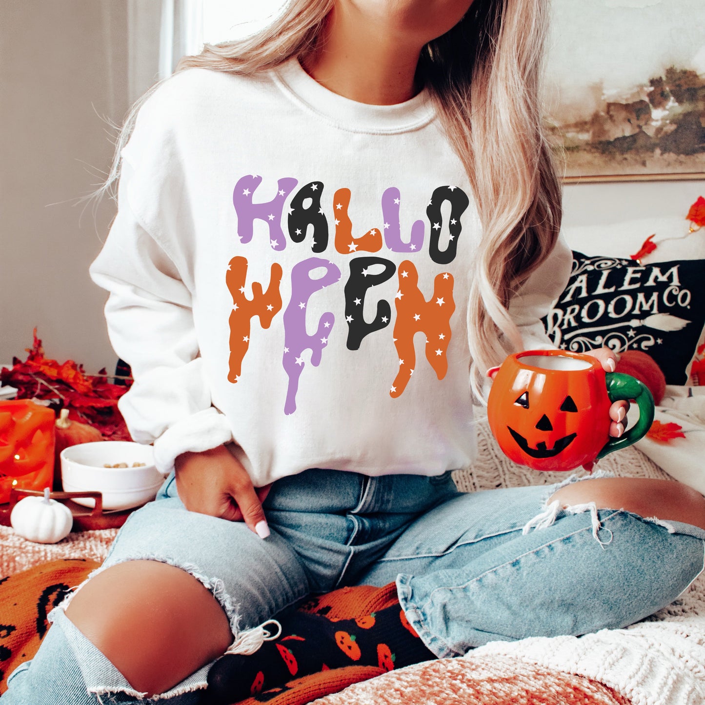 Dripping Halloween Stars | Sweatshirt