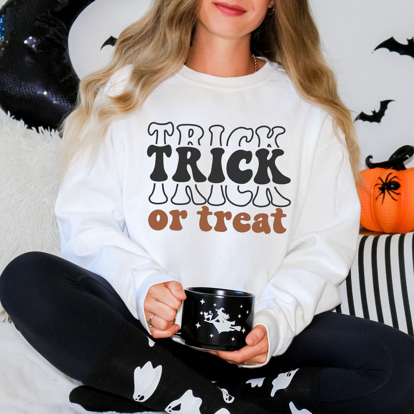 Trick Or Treat Stacked | Sweatshirt