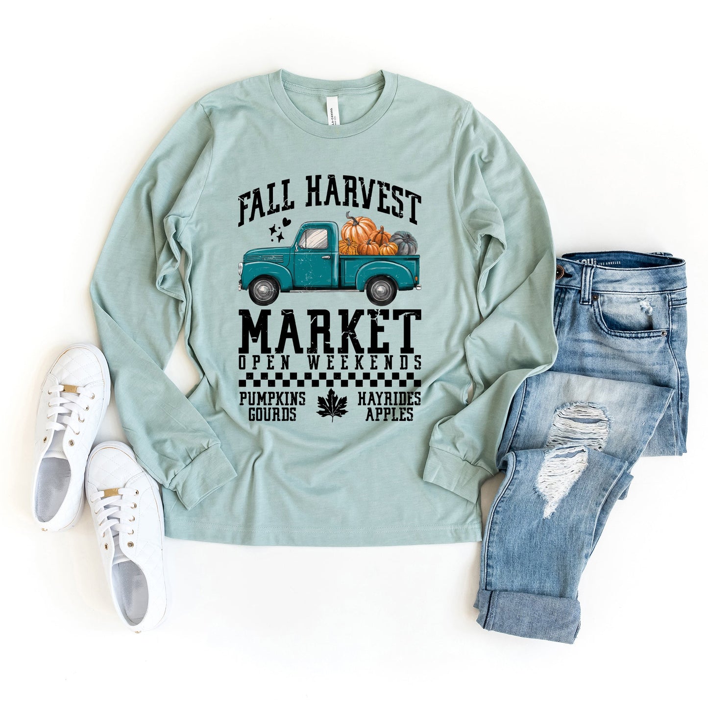 Fall Harvest Truck | Long Sleeve Crew Neck