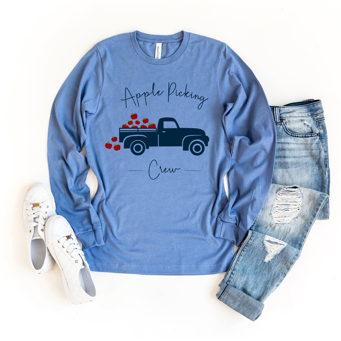 Apple Picking Crew Truck | Long Sleeve Crew Neck