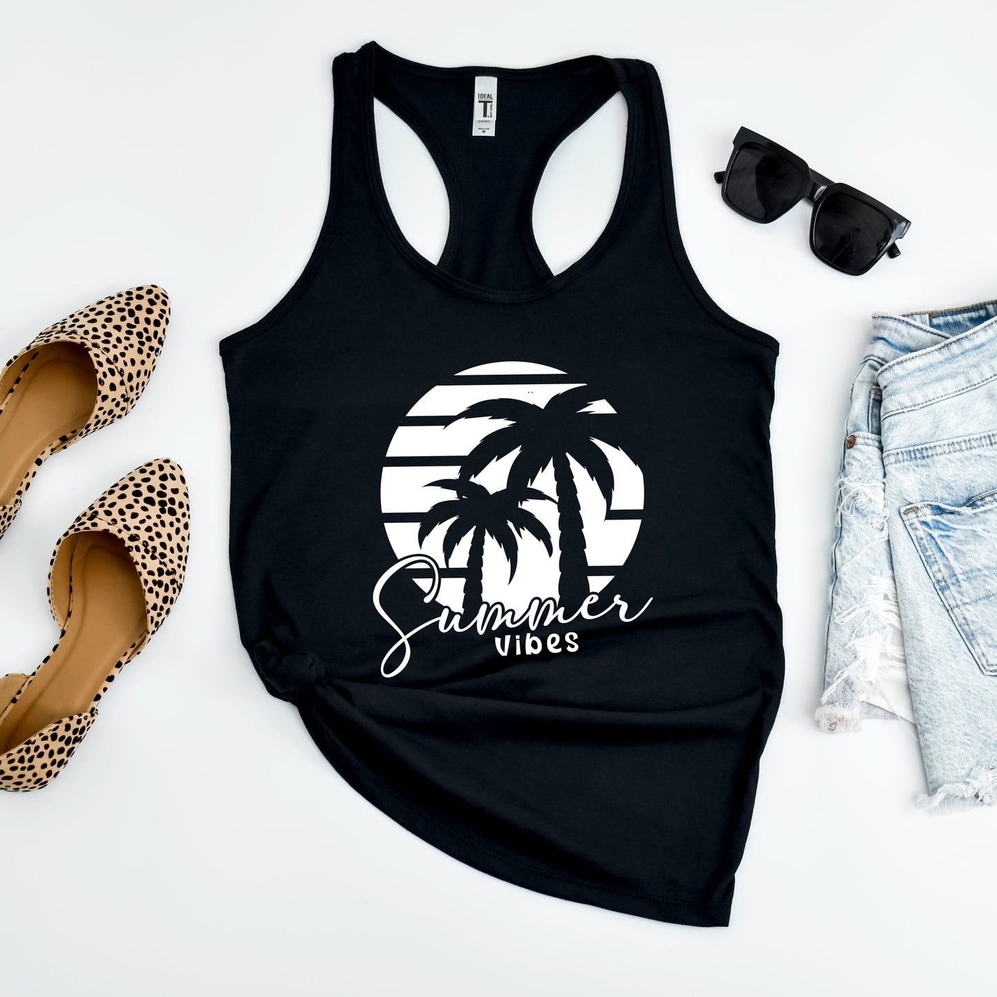 Summer Vibes Palm Trees | Racerback Tank