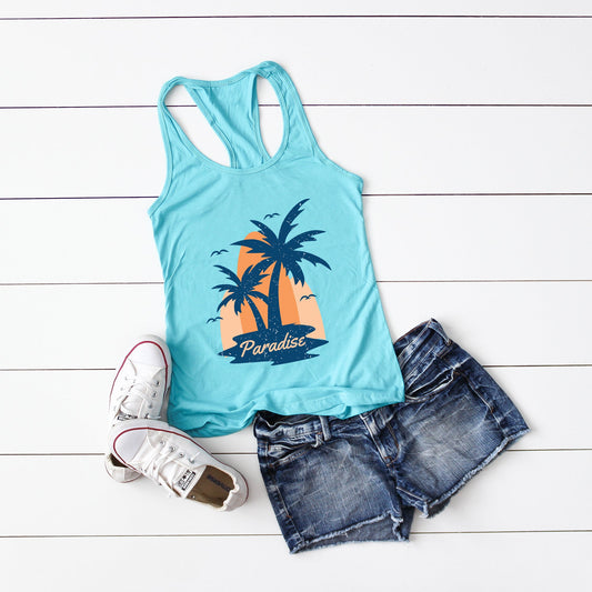 Paradise Palm Tree | Racerback Tank