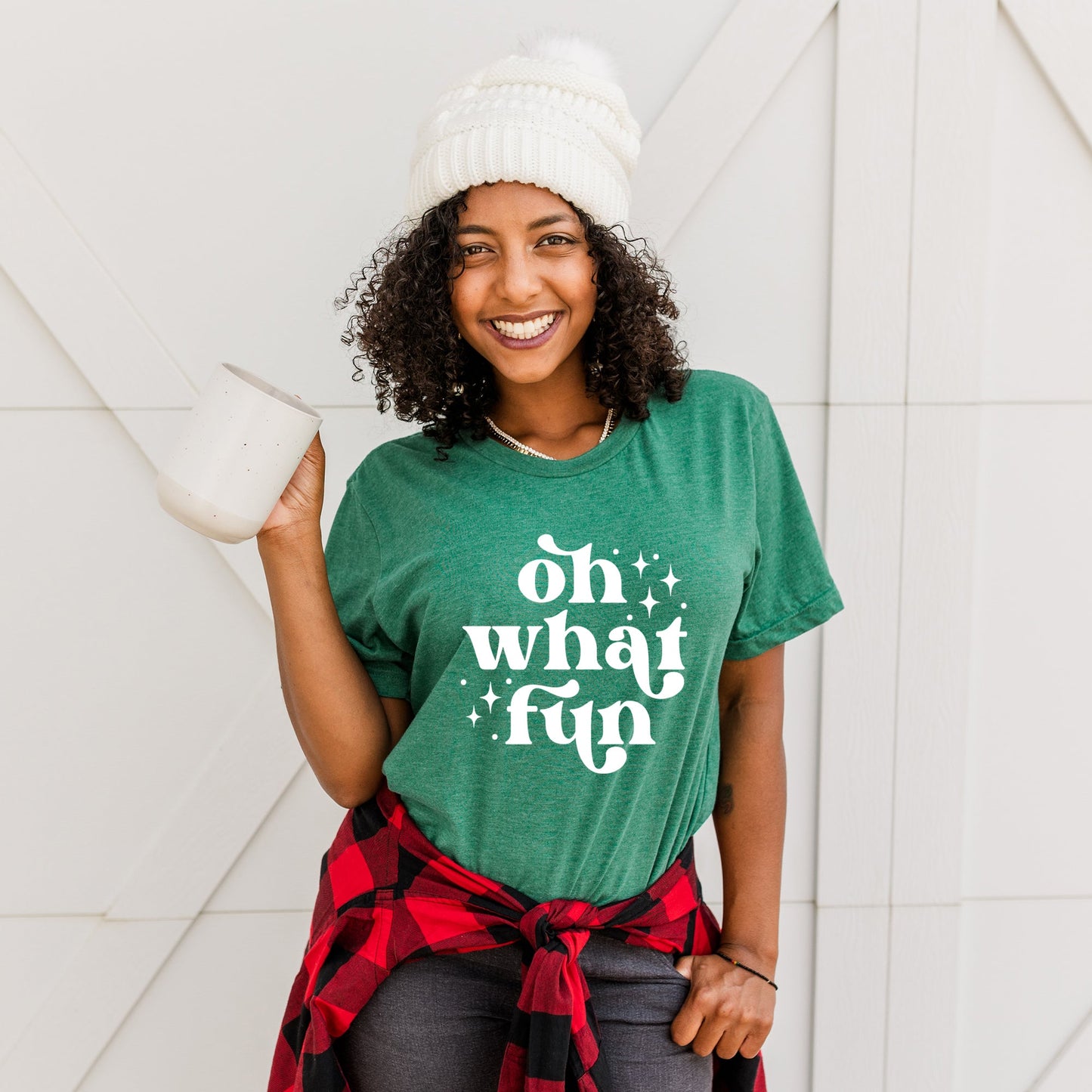 Whimsical Oh What Fun | Short Sleeve Graphic Tee