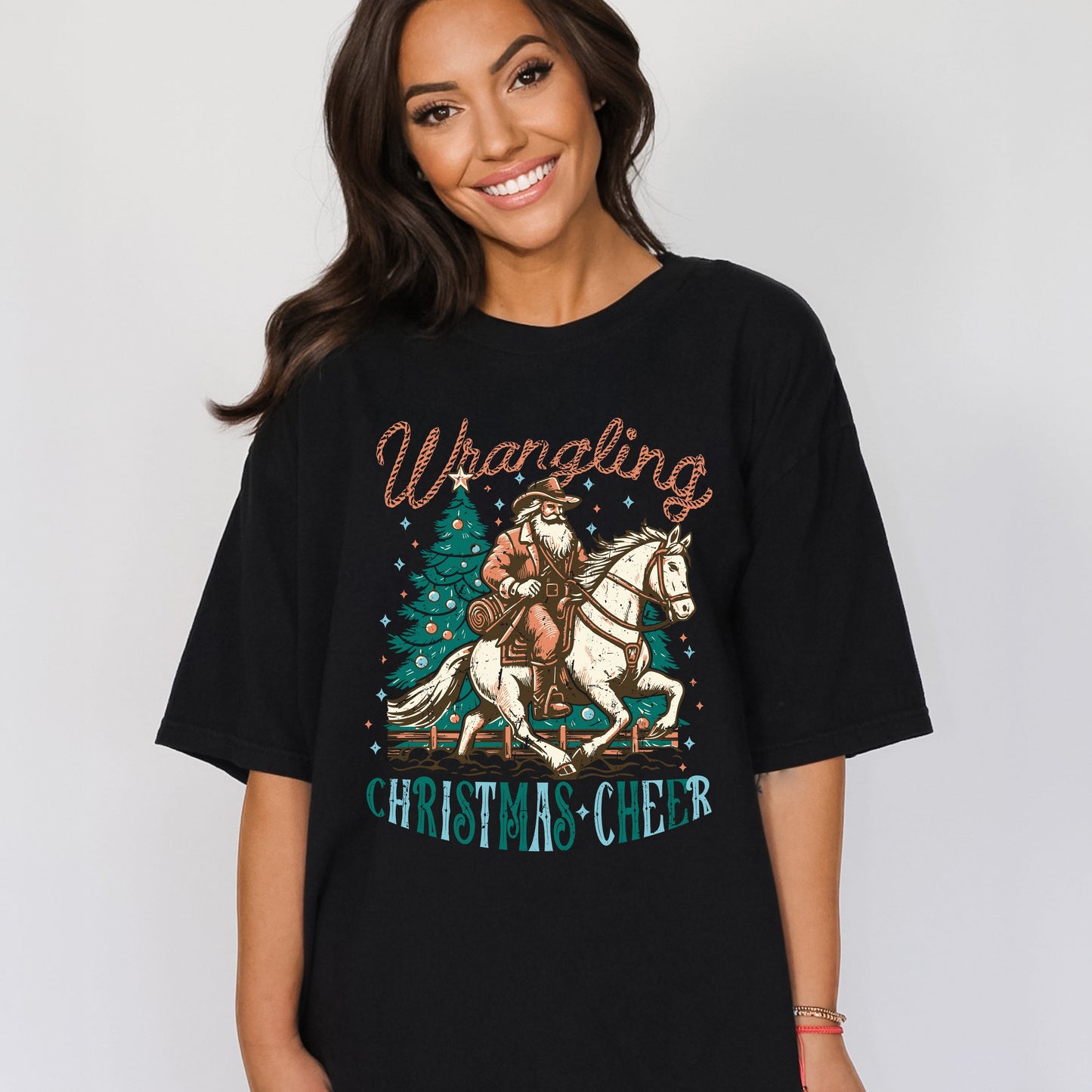 Wrangling Christmas Cheer | Garment Dyed Tee