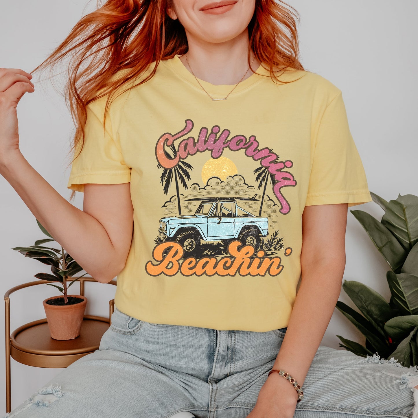 California Beachin' Car | Garment Dyed Short Sleeve Tee