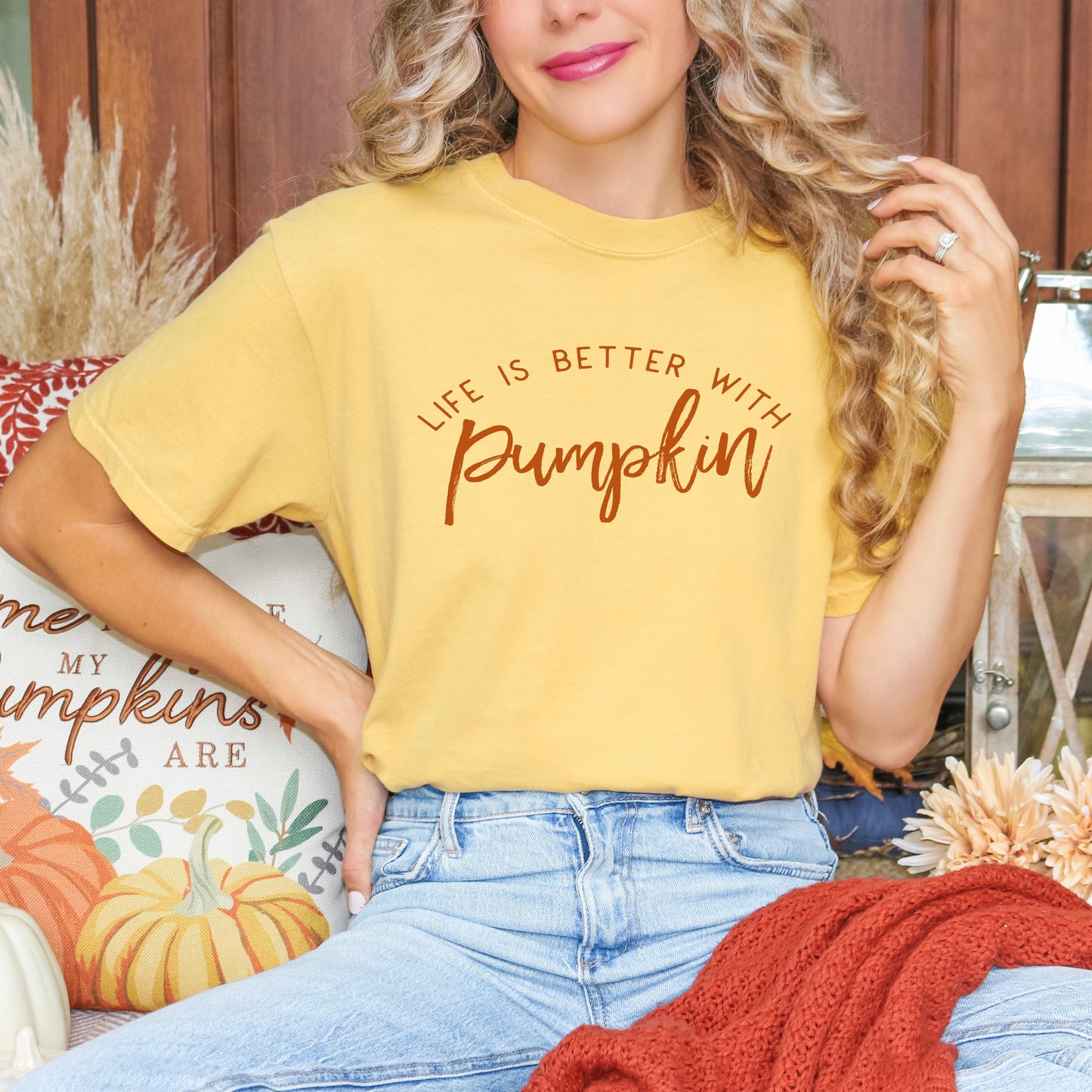 Life Is Better With Pumpkin | Garment Dyed Tee