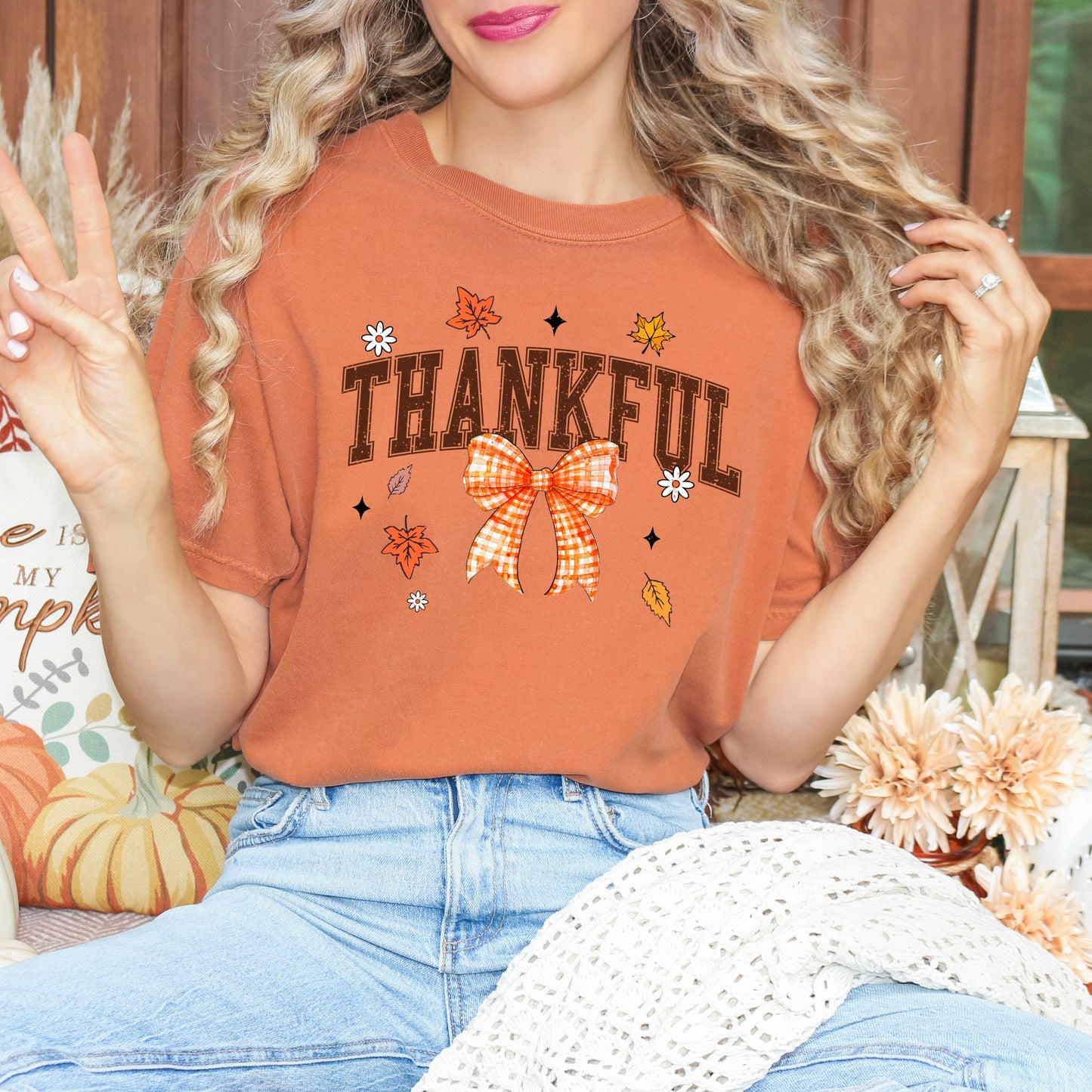 Coquette Thankful | Garment Dyed Tee