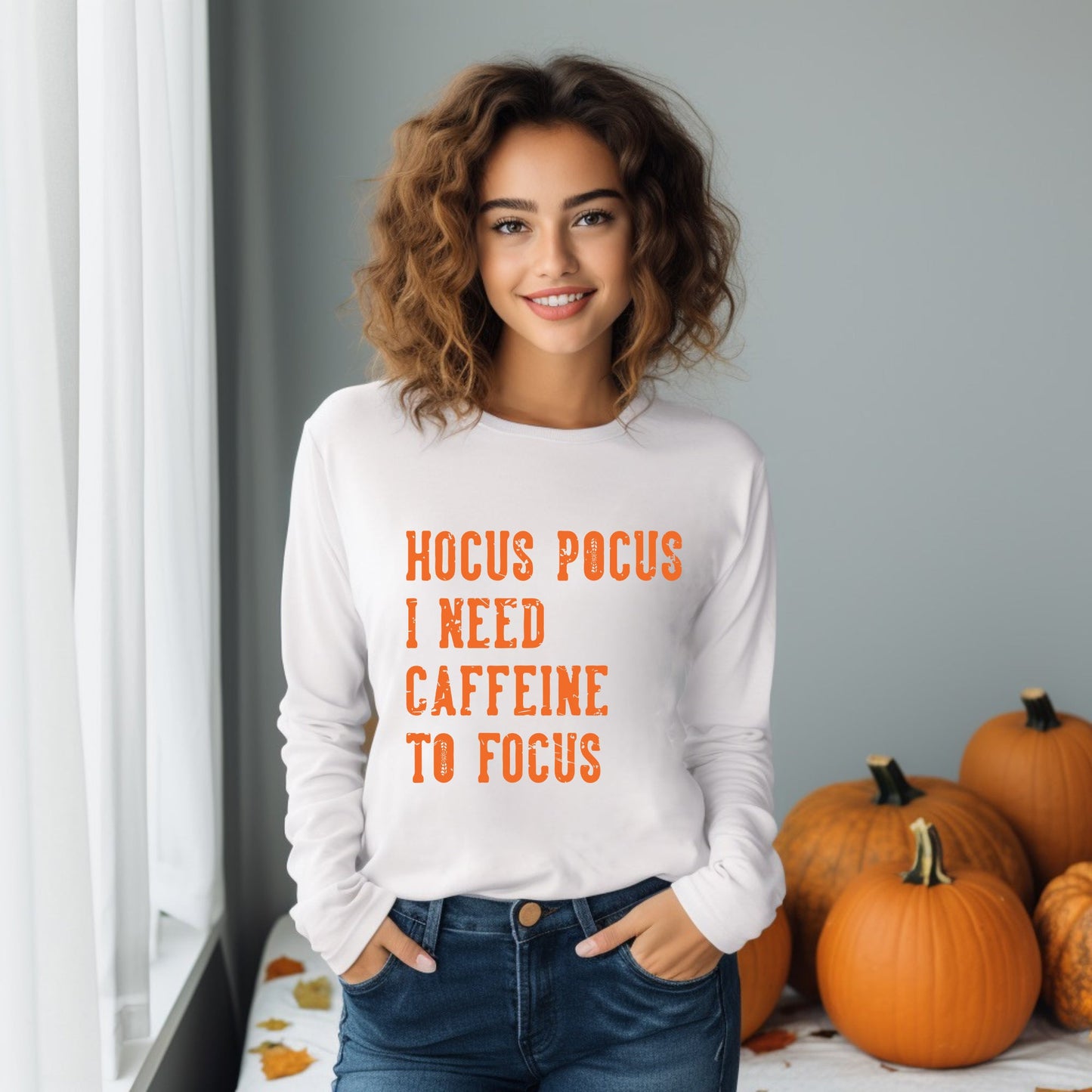 Hocus Pocus Caffeine | Long Sleeve Crew Neck