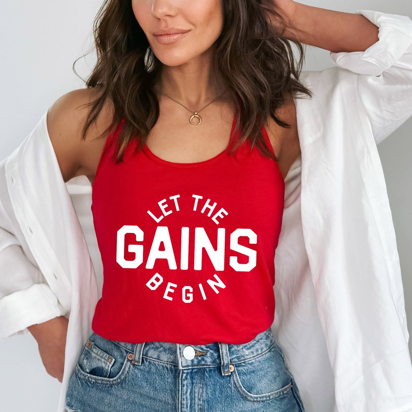 Let The Gains Begin | Racerback Tank