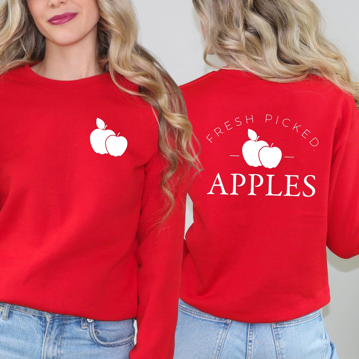 Fresh Picked Apples| Sweatshirt | Front and Back Design