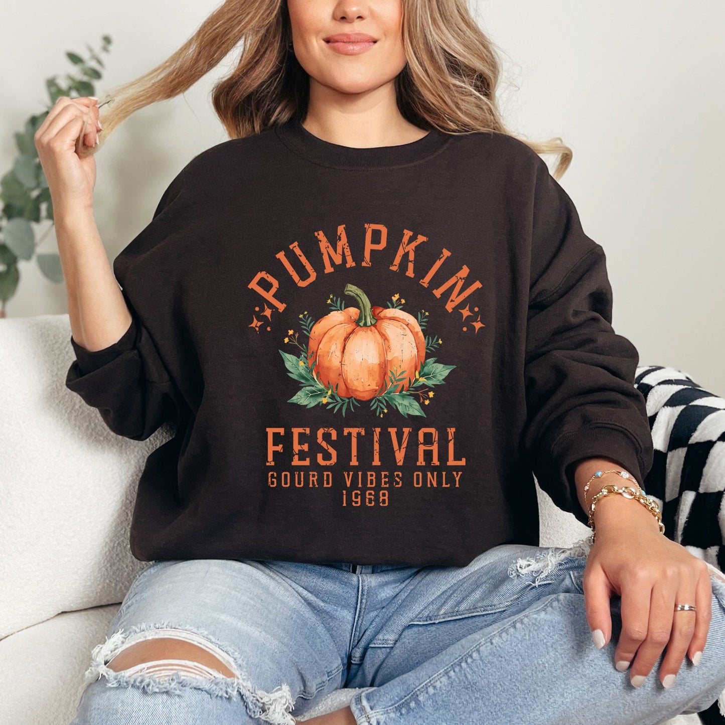 Pumpkin Gourd Vibes Only | Sweatshirt