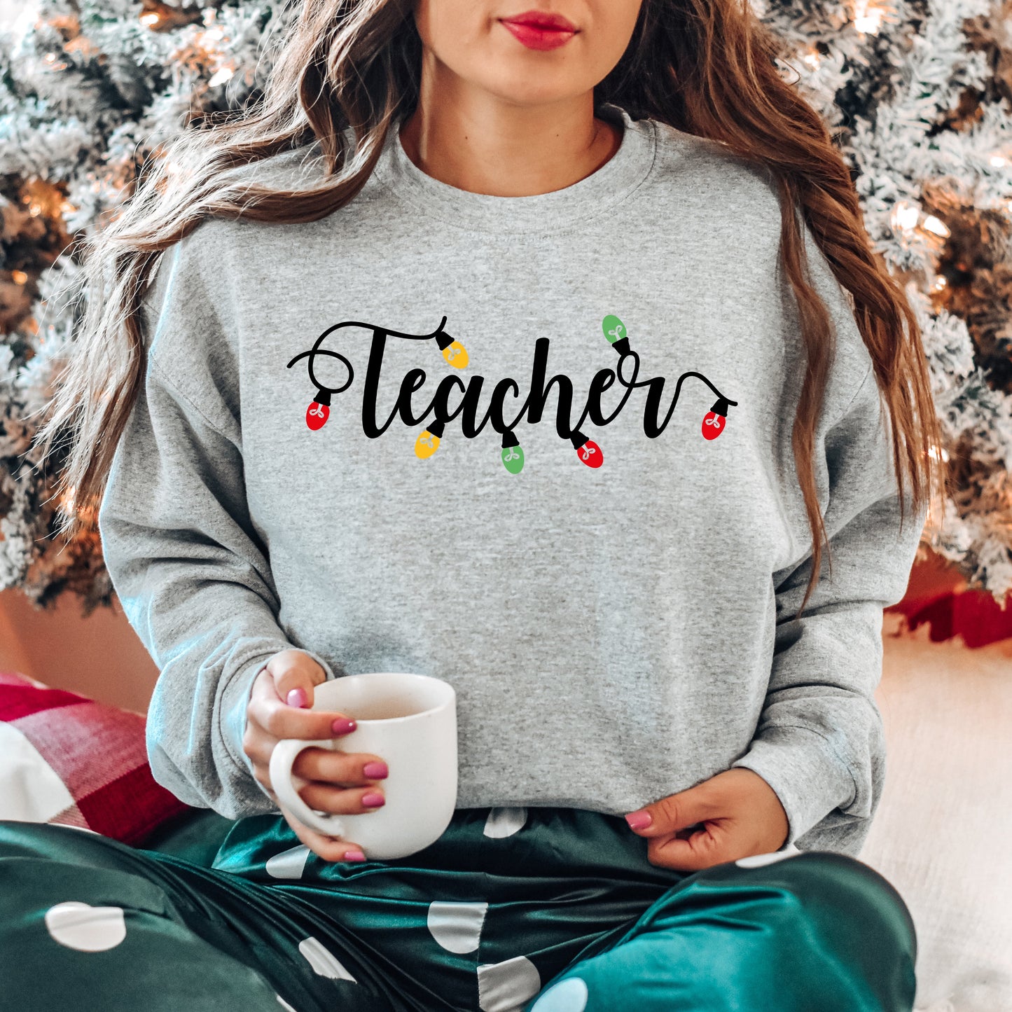 Teacher Christmas Lights | Sweatshirt