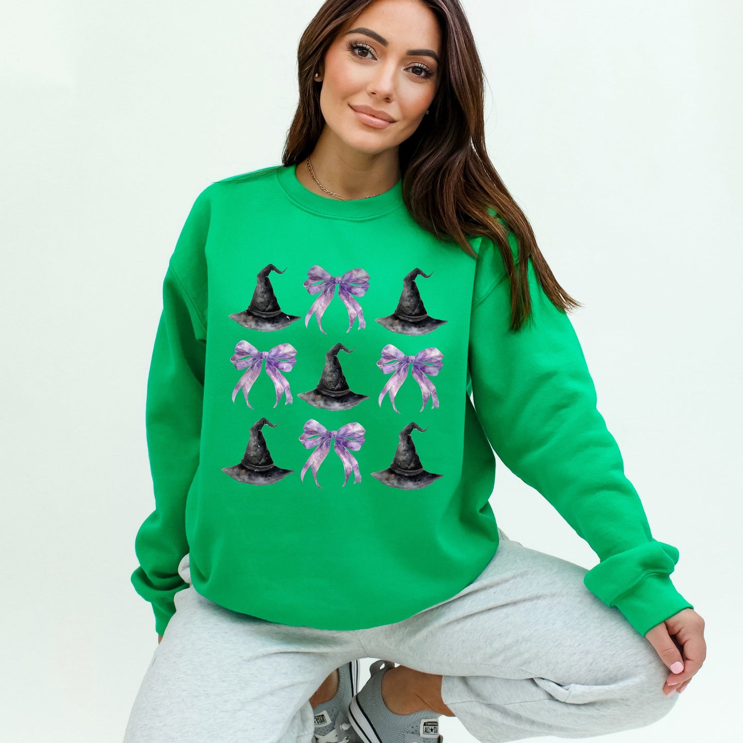 Coquette Purple Bow Witch Hat | Sweatshirt