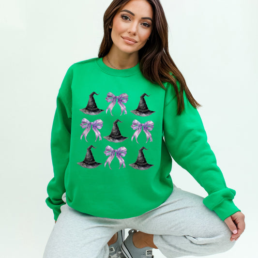 Coquette Purple Bow Witch Hat | Sweatshirt