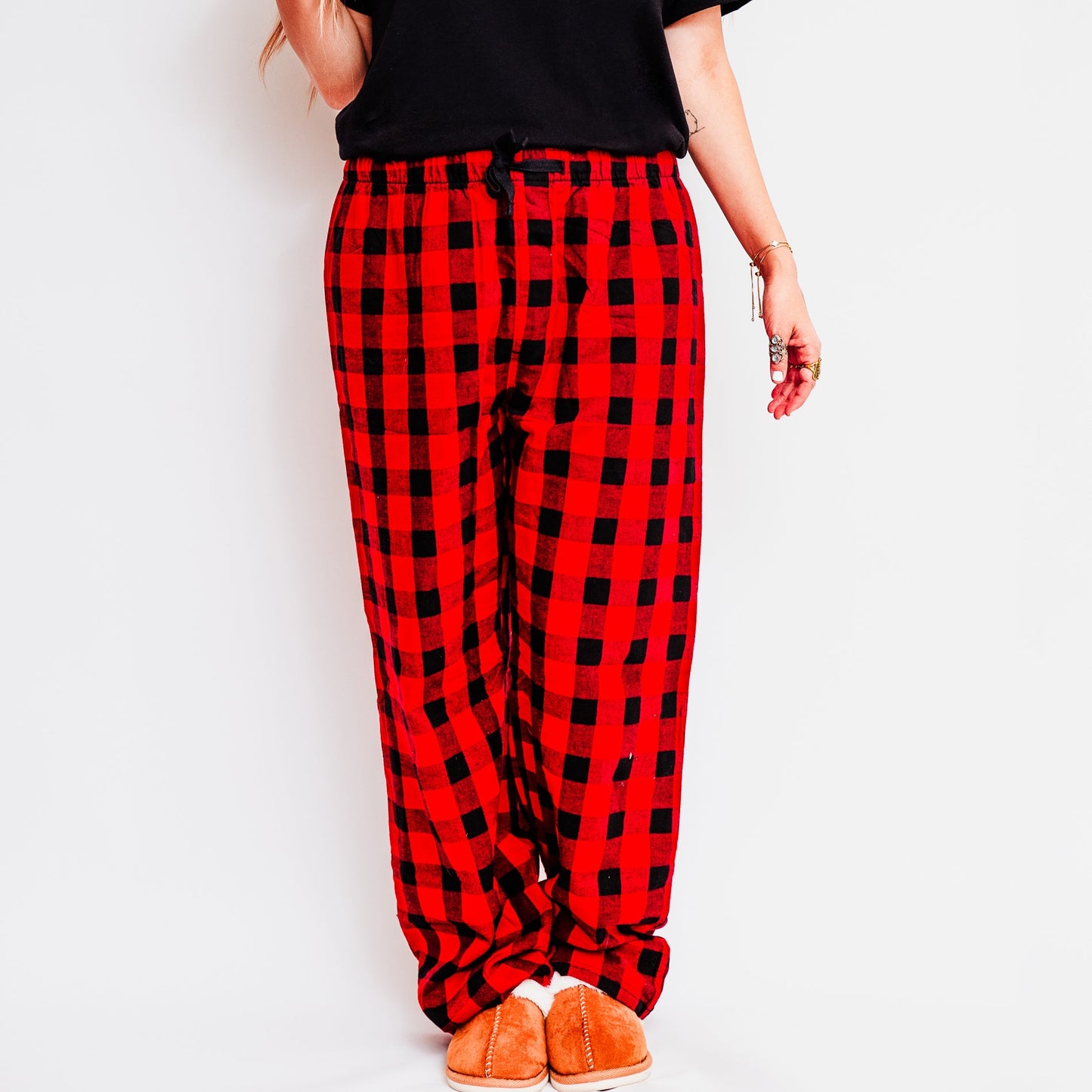 Merry Checkered Mistletoe | Plaid Pajama Set