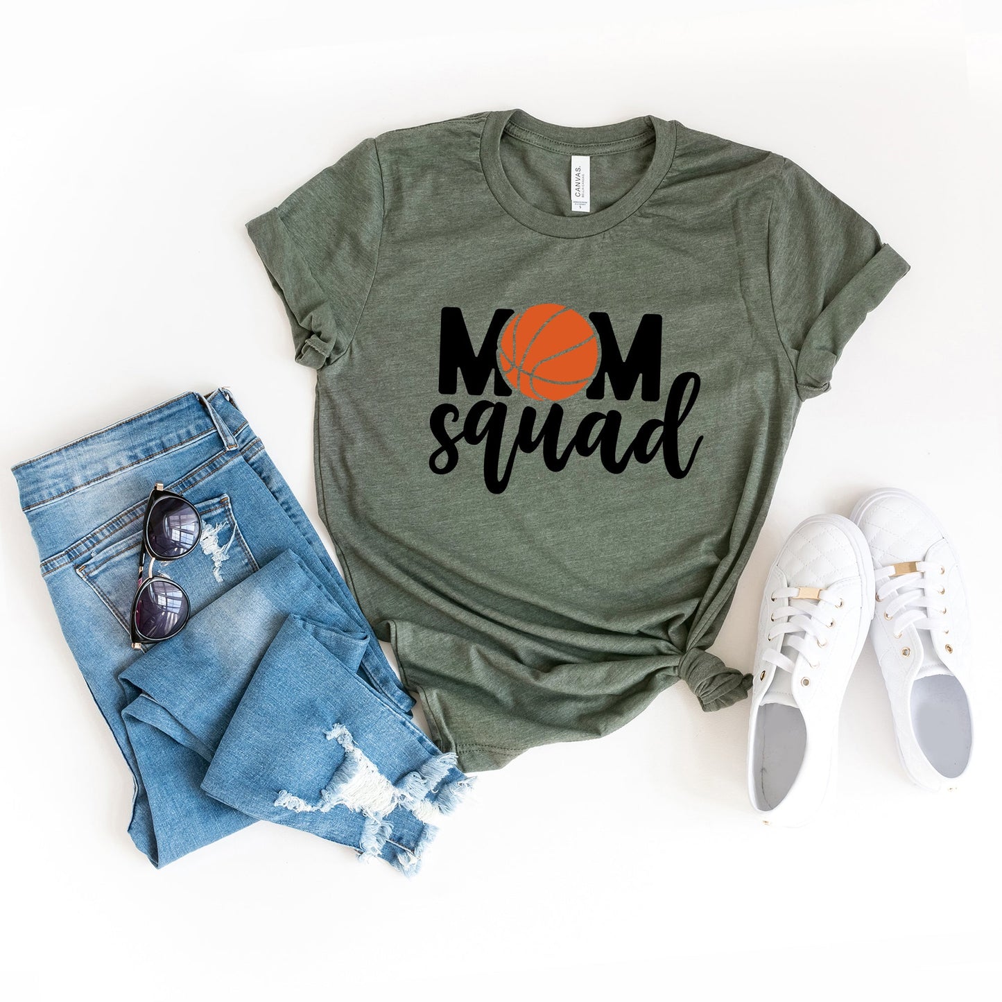 Mom Squad Basketball | Short Sleeve Graphic Tee