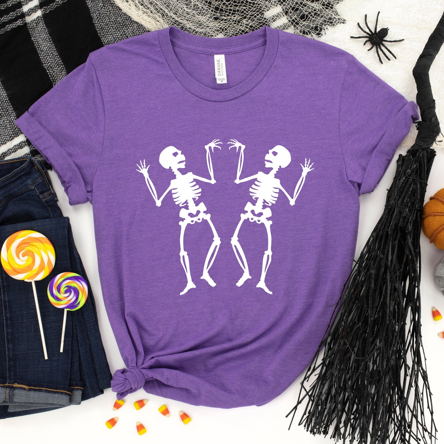 Two Dancing Skeletons | Short Sleeve Crew Neck