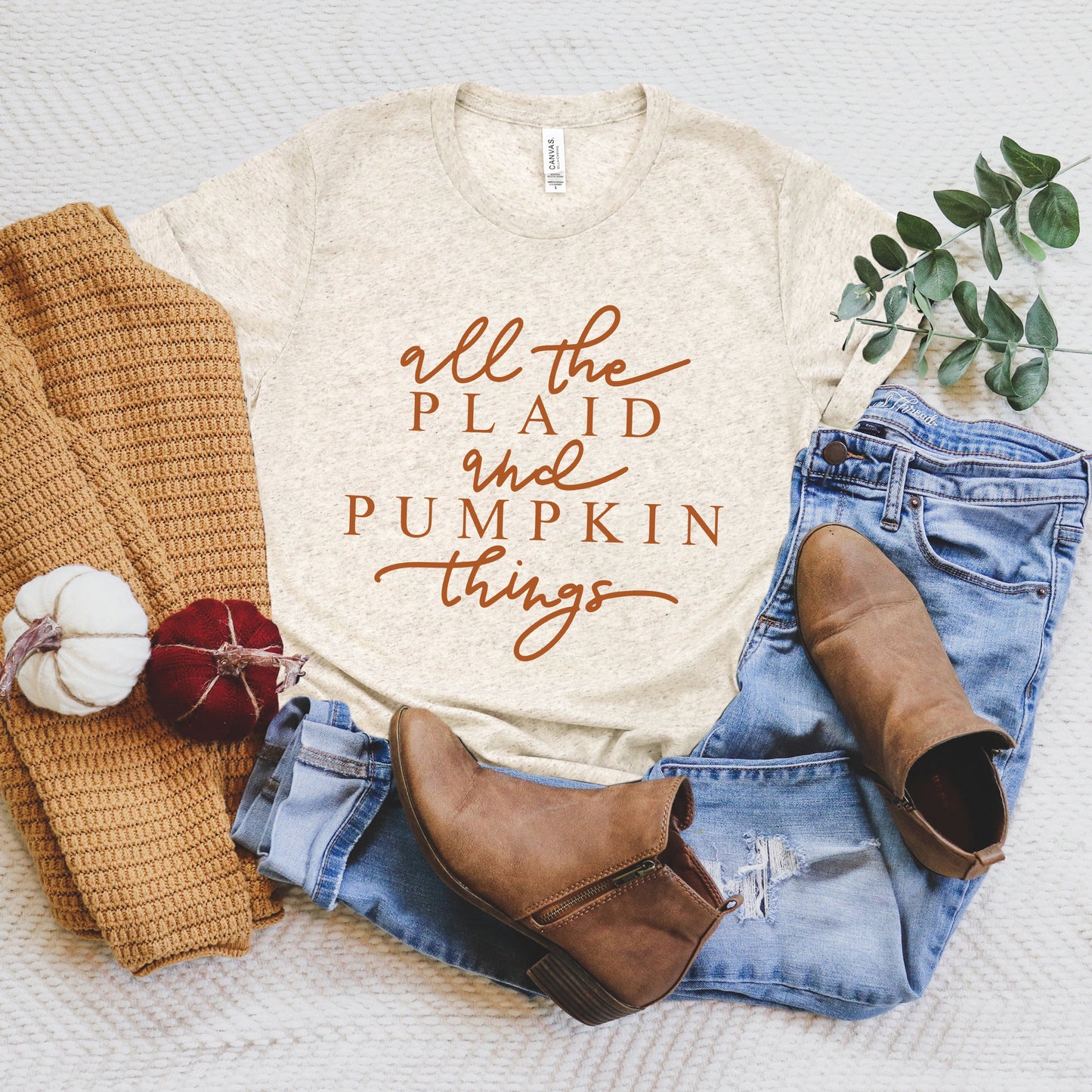 All The Plaid and Pumpkin Things | Short Sleeve Graphic Tee