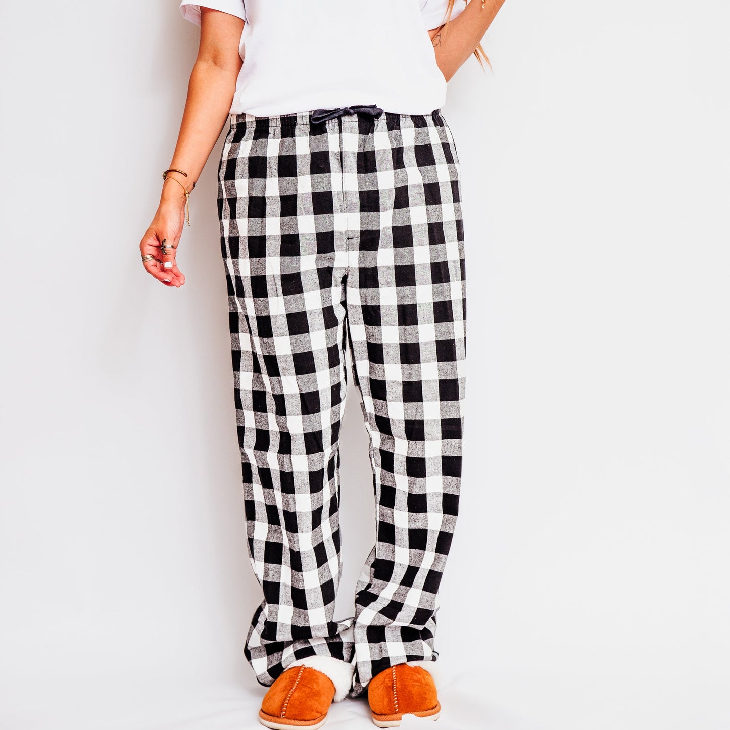 Tis The Season Bold Cursive | Plaid Pajama Set