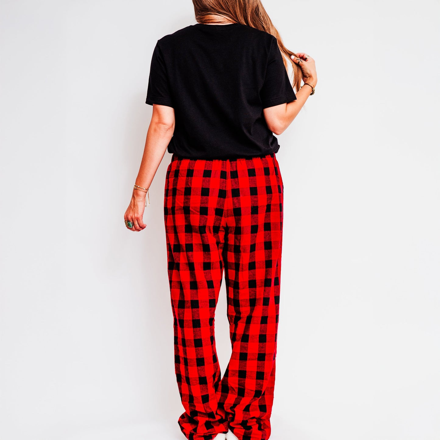 Merry Checkered Mistletoe | Plaid Pajama Set