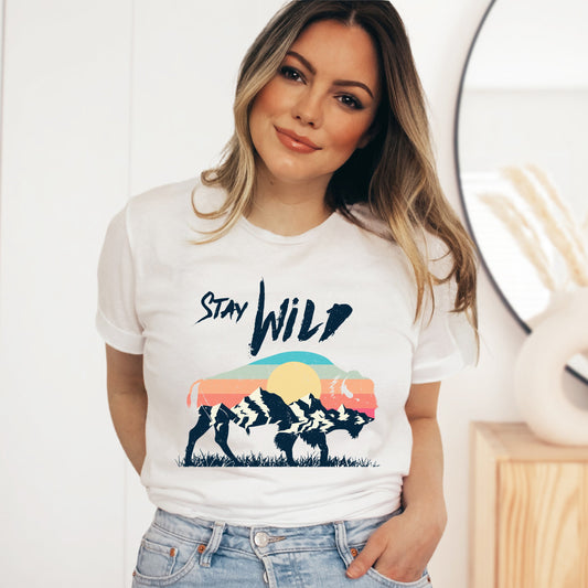 Stay Wild Buffalo | Short Sleeve Graphic Tee