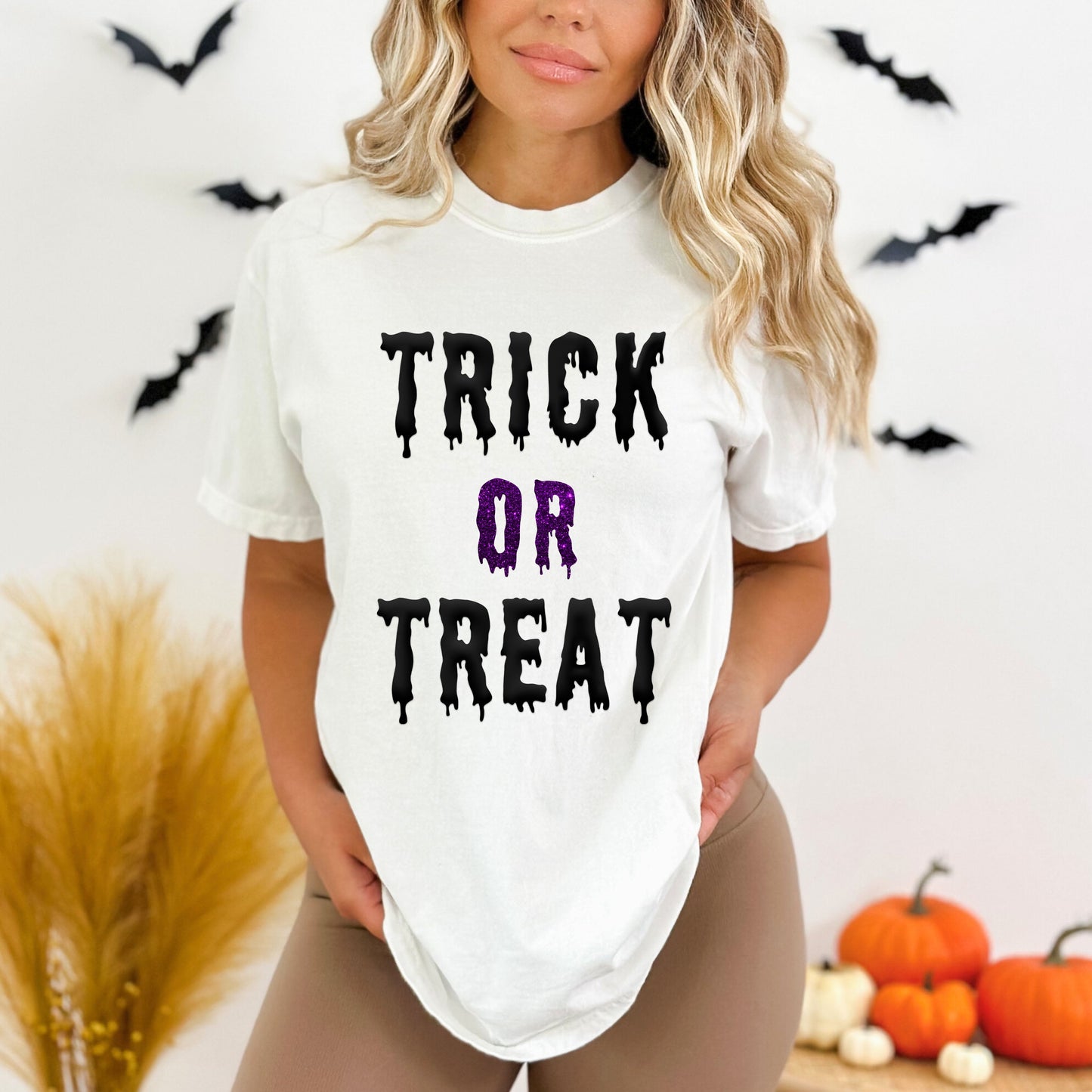 Trick Or Treat Puff Print | Garment Dyed Short Sleeve Tee