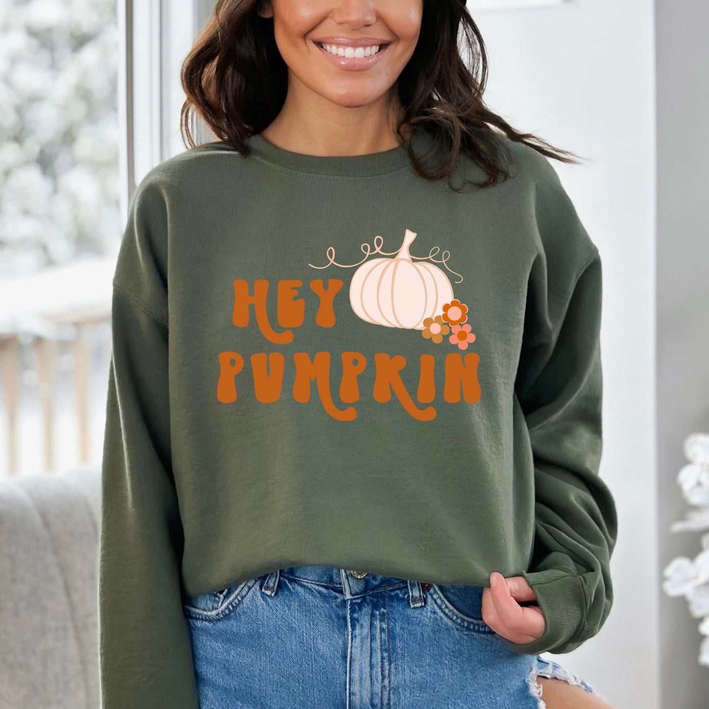 Hey Pumpkin Colorful | Sweatshirt