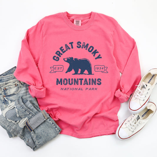 Vintage Great Smoky Mountains National Park | Garment Dyed Long Sleeve