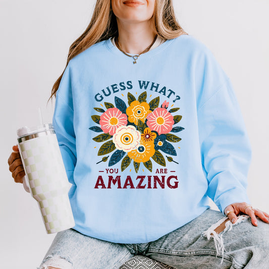 Guess What Flowers | Lightweight Garment Dyed Sweatshirt