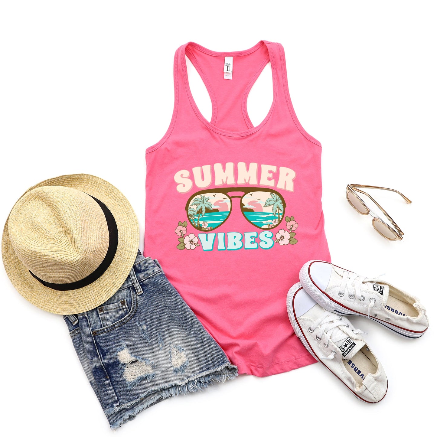 Summer Vibes Beach | Racerback Tank