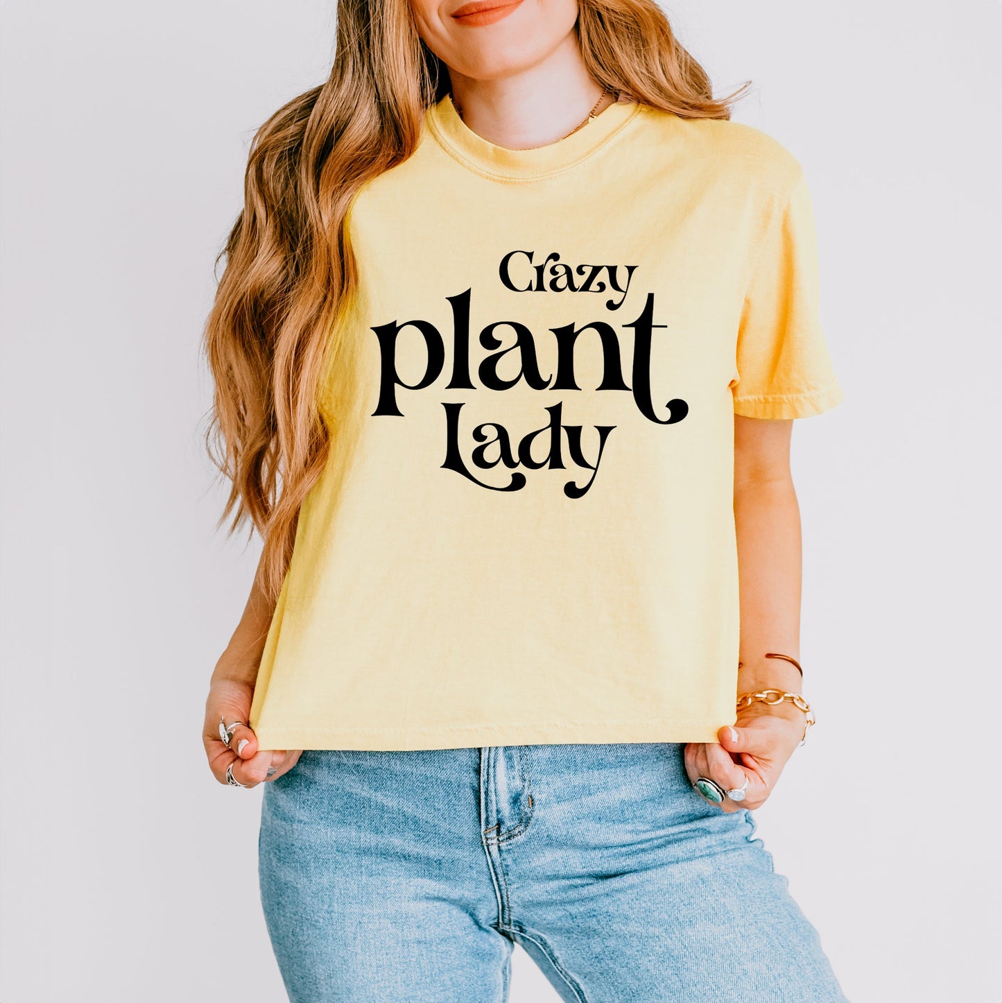 Crazy Plant Lady | Relaxed Fit Cropped Tee