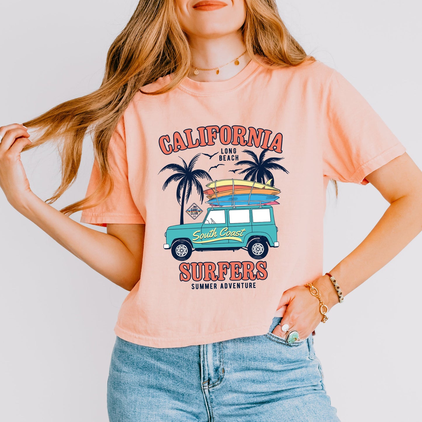 California Surfers | Relaxed Fit Cropped Tee