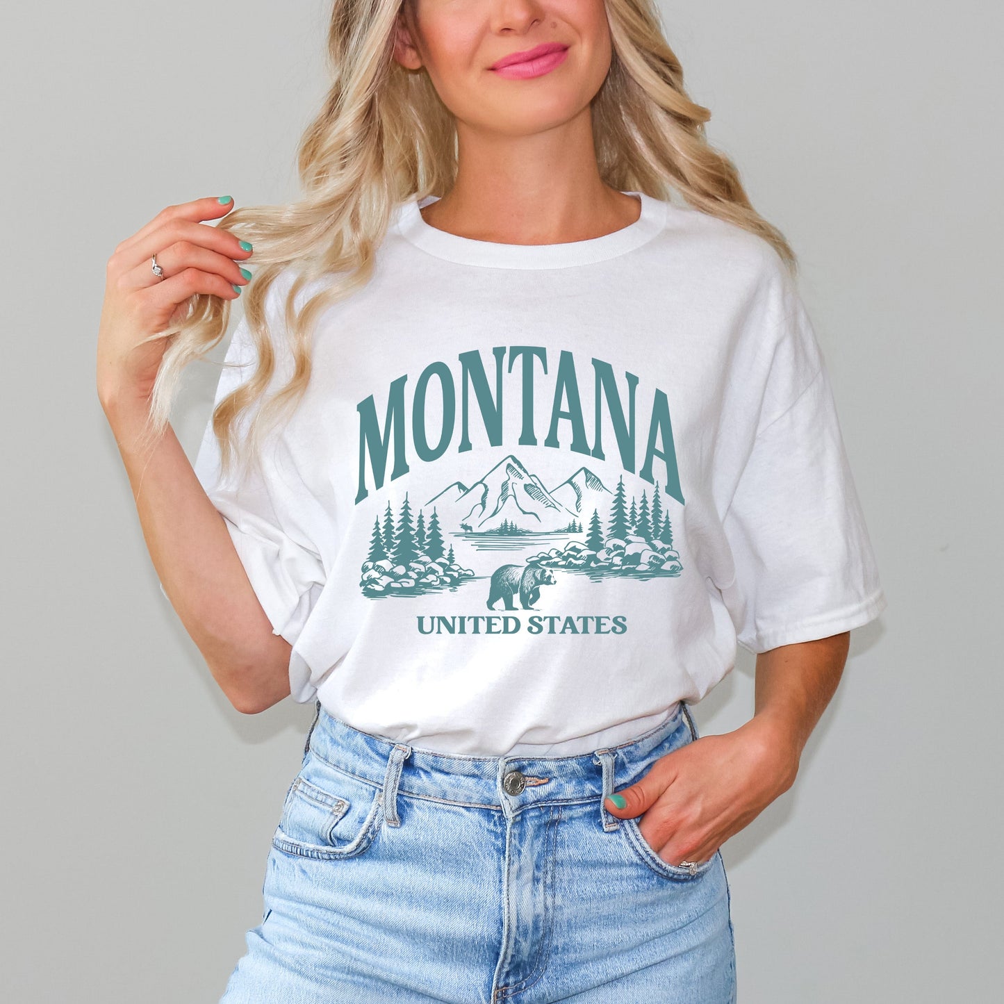 Montana Forest Scene | Short Sleeve Crew Neck