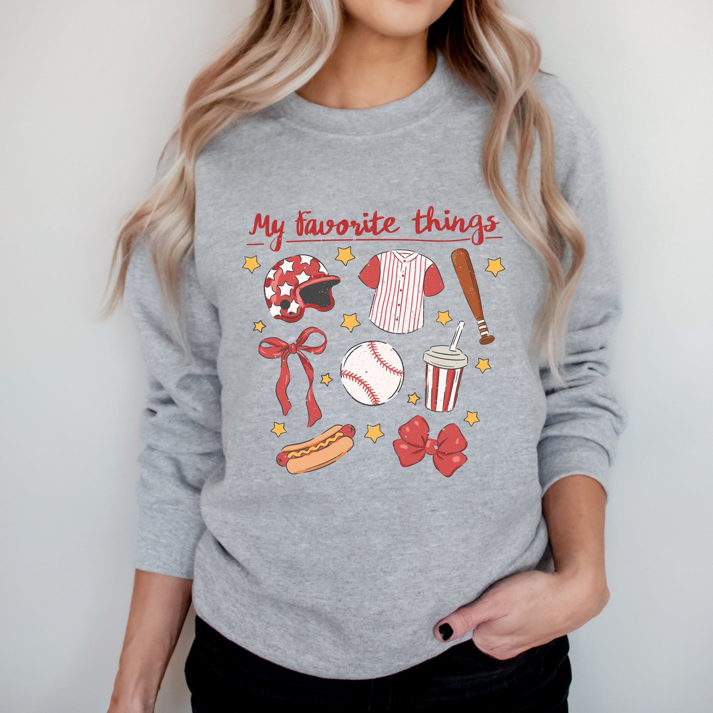 Coquette Baseball Favorite Things | Sweatshirt