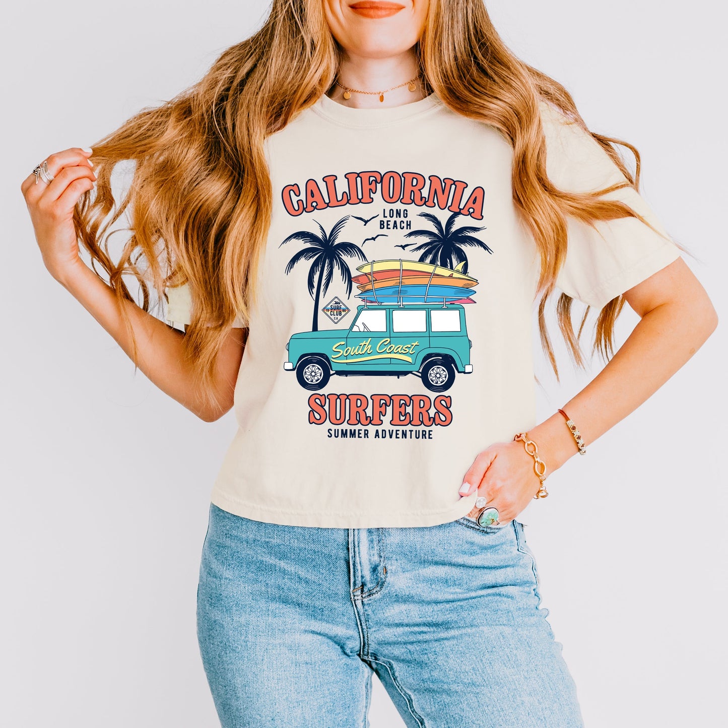 California Surfers | Relaxed Fit Cropped Tee