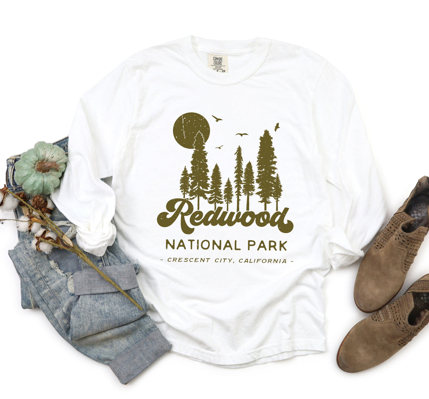 Vintage Redwood National Park  | Garment Dyed Long Sleeve