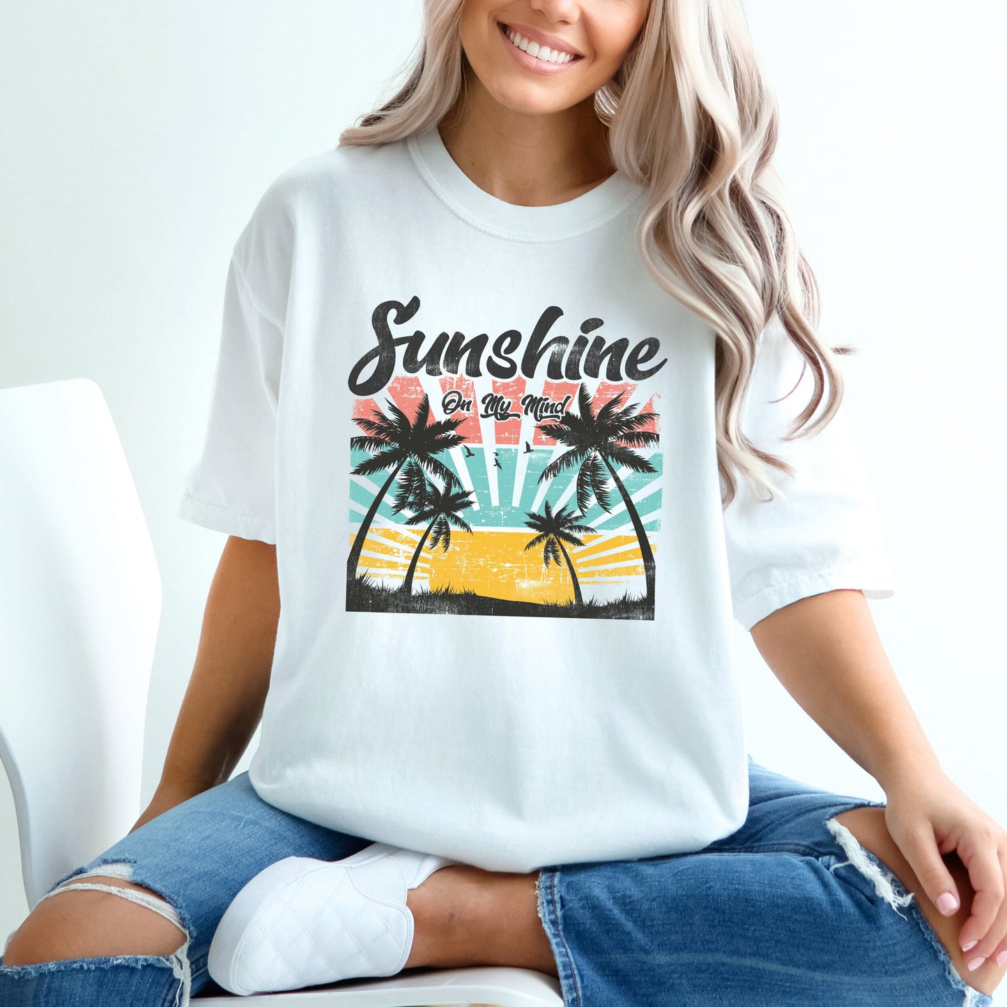 Sunshine On My Mind | Garment Dyed Short Sleeve Tee