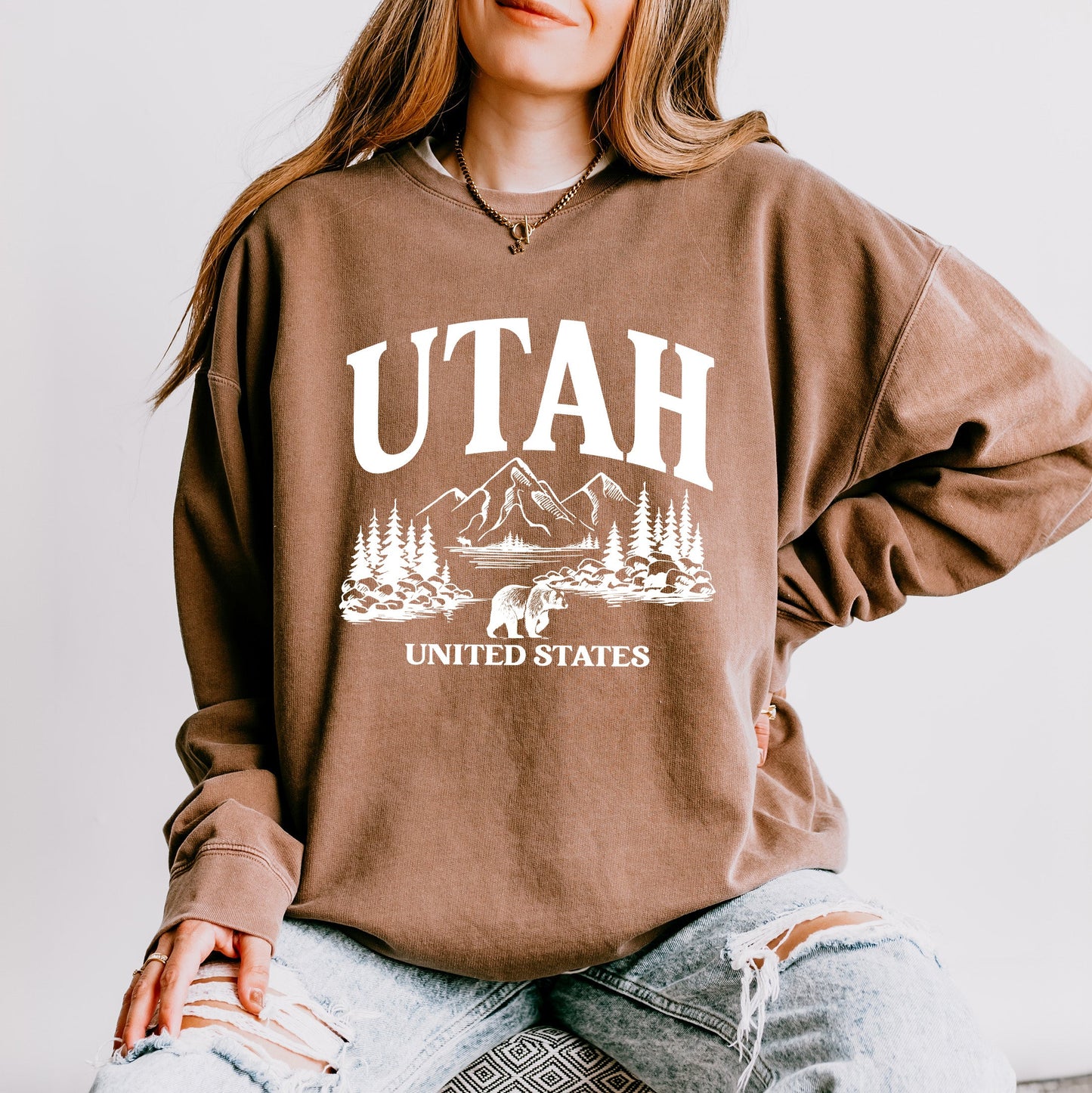 Utah Forest Scene | Lightweight Garment Dyed Sweatshirt