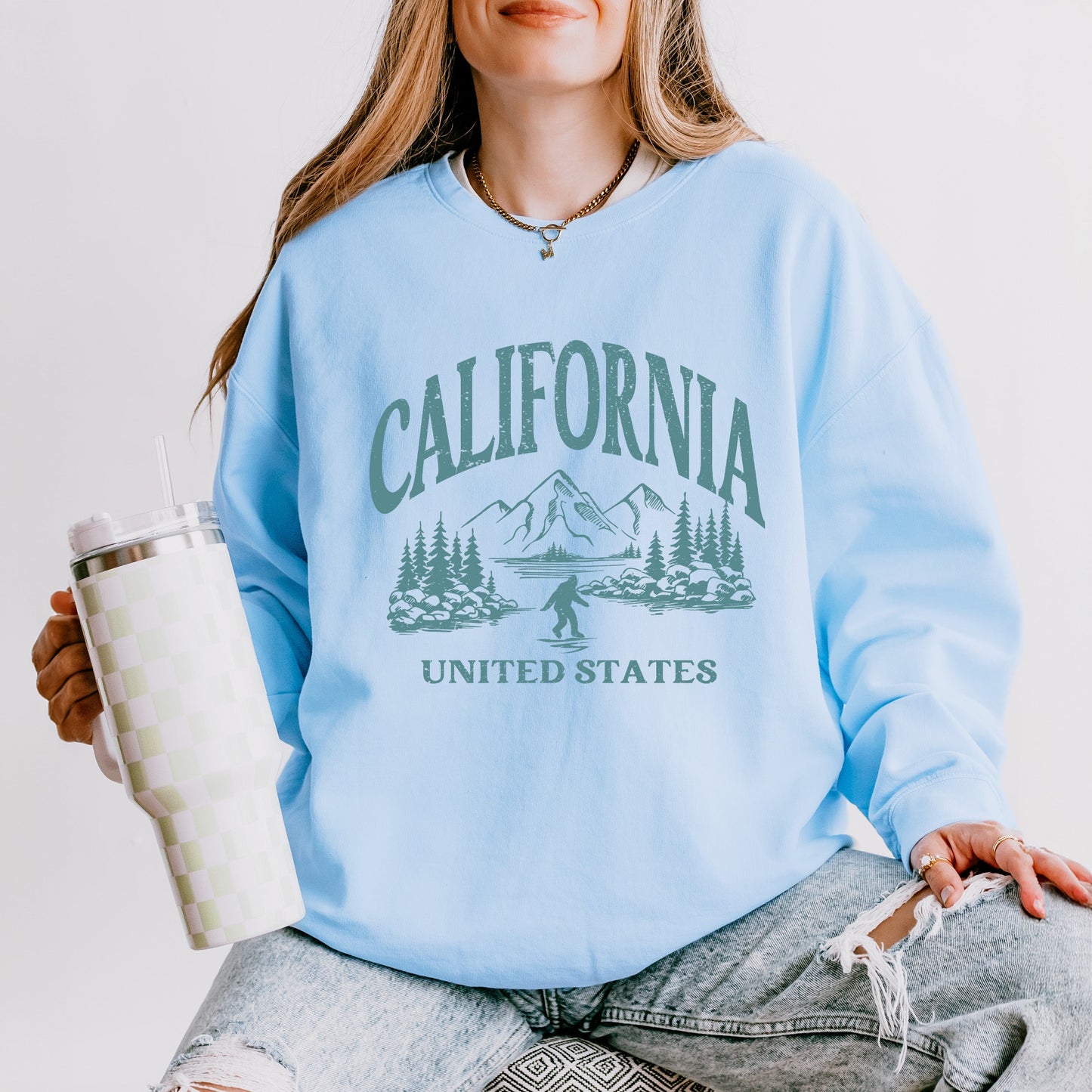 California Forest Scene | Lightweight Garment Dyed Sweatshirt