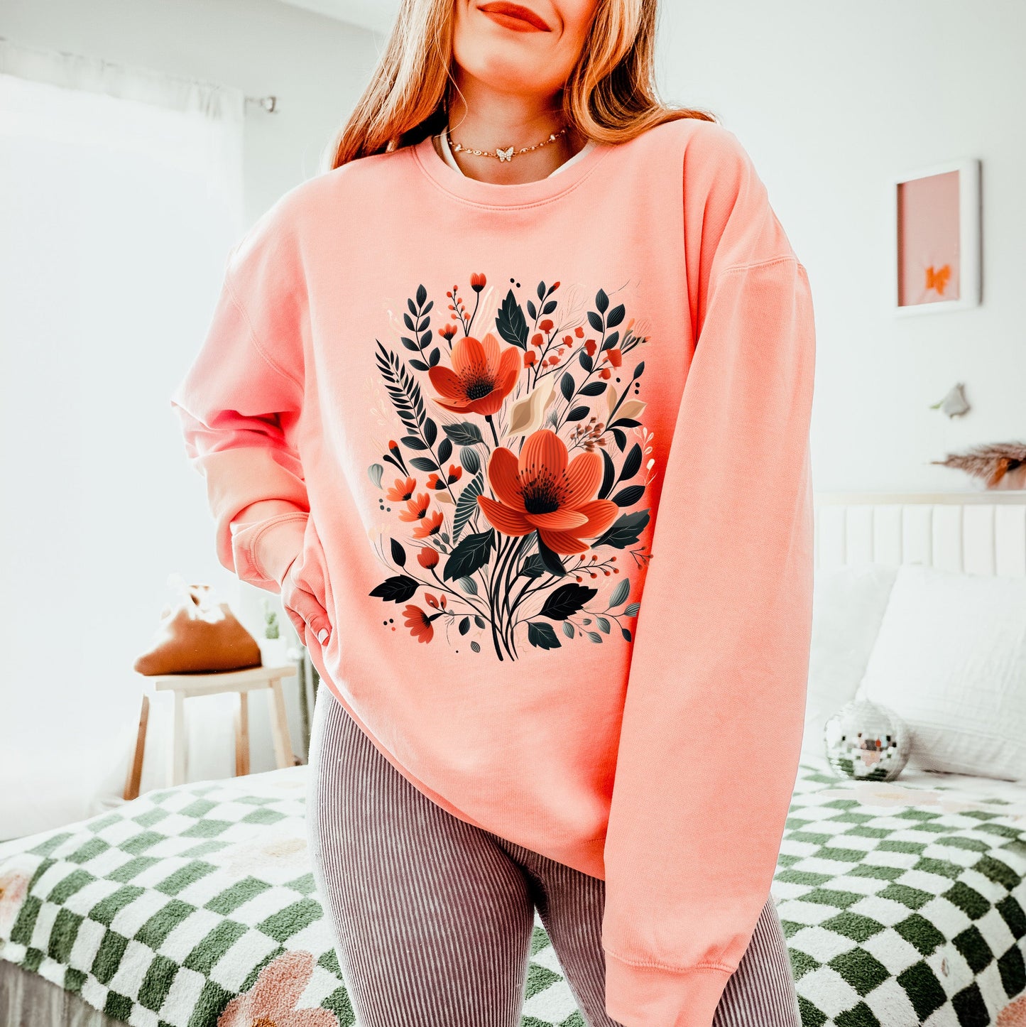 Rustic Flowers | Lightweight Garment Dyed Sweatshirt