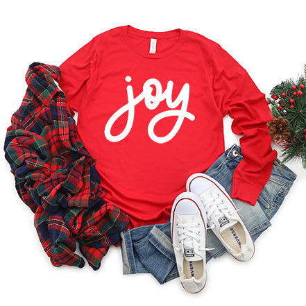 Joy Bold Cursive | Long Sleeve Crew Neck