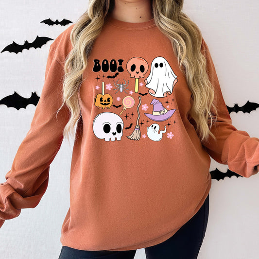 Boo Chart | Garment Dyed Long Sleeve